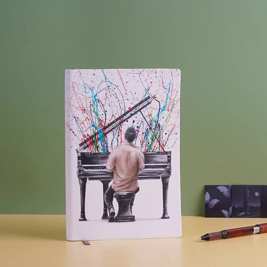 NFT Art Cover Thick Notebook Journal - Enjoy Every Moment of Your Life
