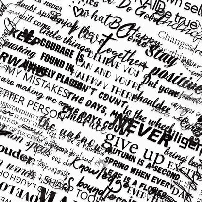 English Inspirational Short Sentences Stickers Pack