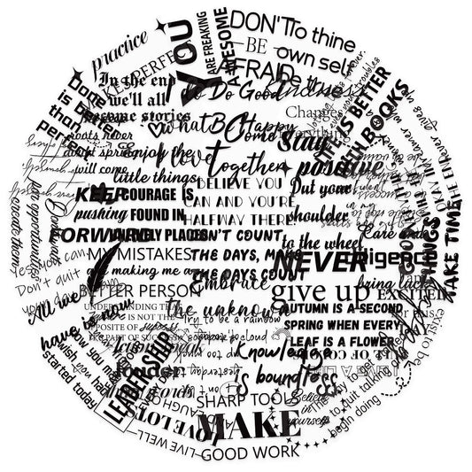 English Inspirational Short Sentences Stickers Pack