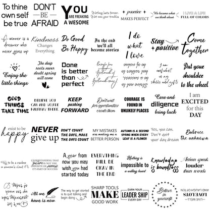 English Inspirational Short Sentences Stickers Pack
