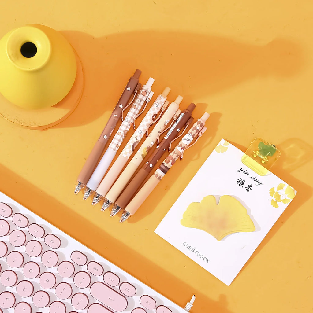 Cute Brown Teddy Press Gel Pen