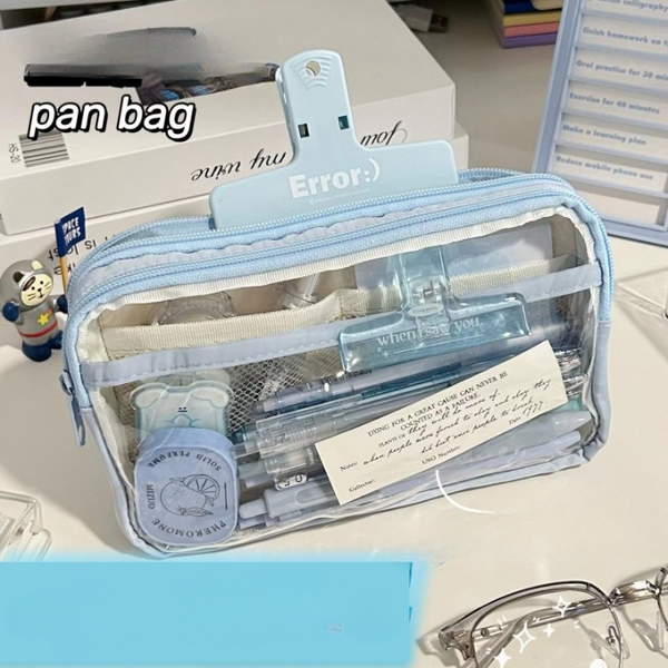 Large Capacity Double Layer Pencil Case And Pouch