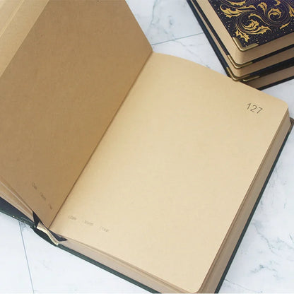 William Morris Floral Cover 365 Days Year Planner with Plain Kraft Pages