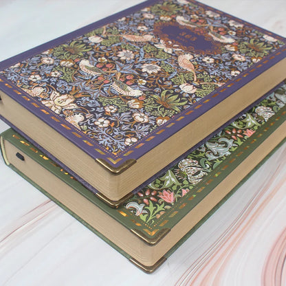 William Morris Floral Cover 365 Days Year Planner with Plain Kraft Pages