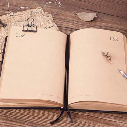 Retro 365 Plain Paged Planner Journal With Lock