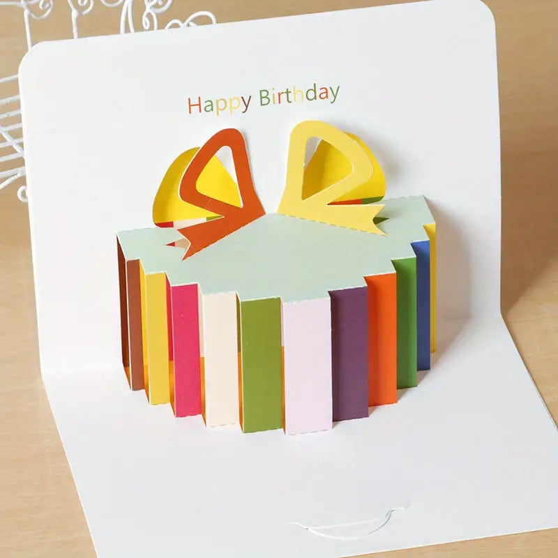 3D Pop-Up Floral Birthday Greeting Card With Envelope