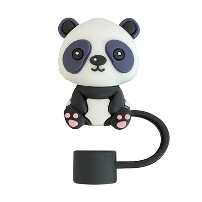 Cute panda-shaped USB drive on a white background