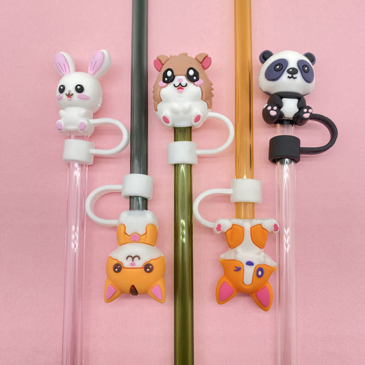 3D Cartoon Tumbler Straw Caps