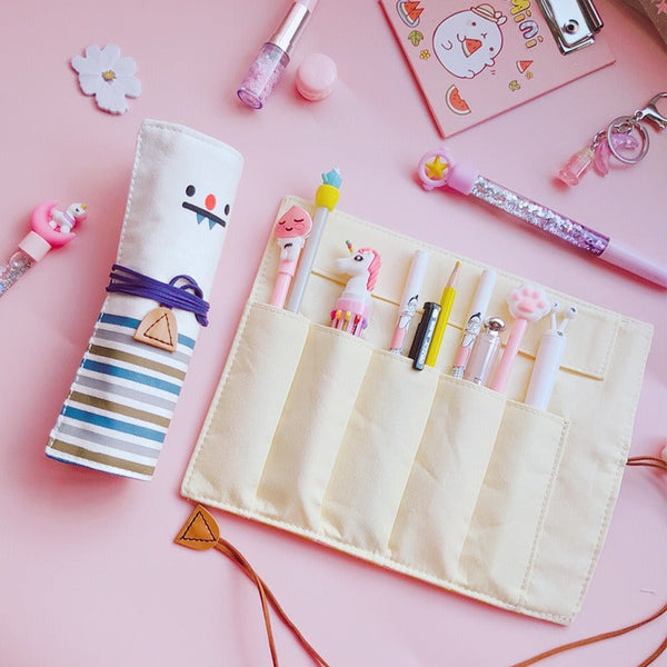 Printed Cute Canvas Pencil Bag Pouch