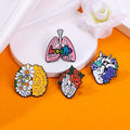 Anatomy Organs Medical Brouches And Enamel Pin