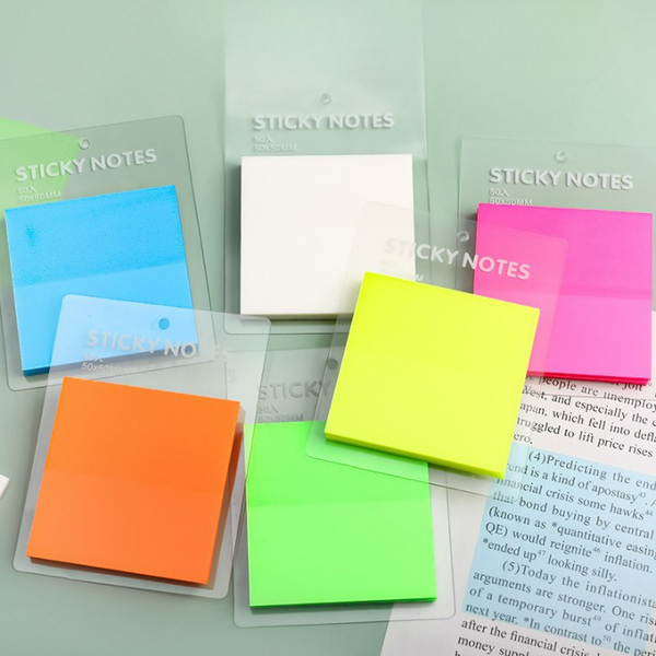 Multi Colored Transparent Sticky Notes