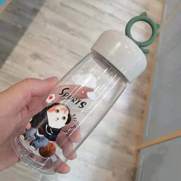 Portable Cats Print Water Bottle