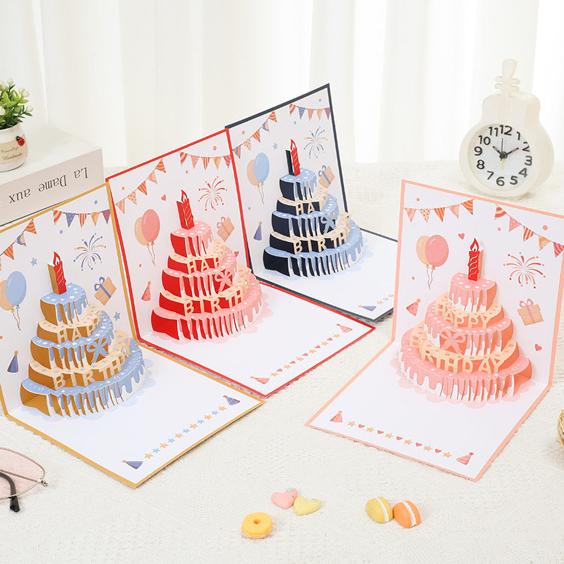 Foldable 3D Birthday Greeting Cards