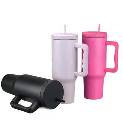 40oz Insulated Stainless Steel Vacuum Flask with Straw