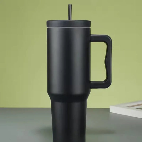 40oz Insulated Stainless Steel Vacuum Flask with Straw