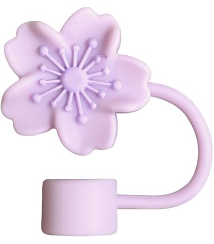 Sakura Flower Shaped Straw Tip Covers For Tumbler