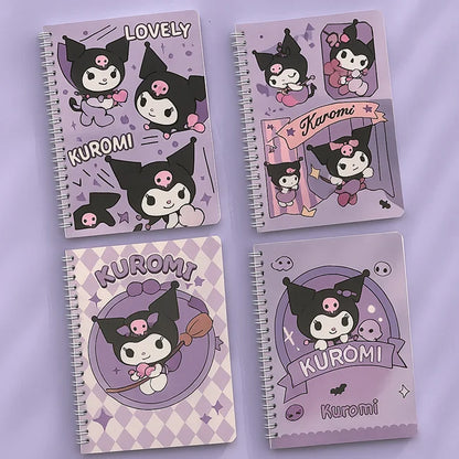 Kuromi Aesthetic Spiral Notebooks - Set of 4