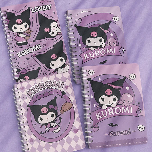 Kuromi Aesthetic Spiral Notebooks - Set of 4