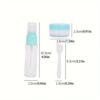 4 Piece Travel Bottle Set with Storage Bag