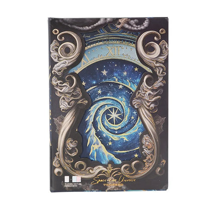 Cosmic Clock Retro Hardcover Journal With Cover