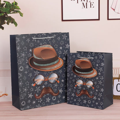 3D Men's Cardboard Gift Bags
