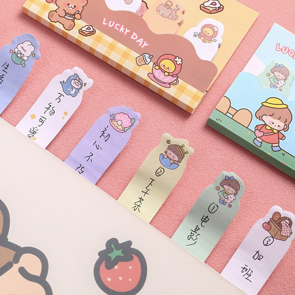 Cute Cartoon Finger n Times Sticky Note and Tabs