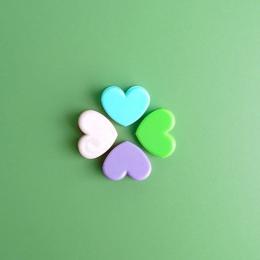 4 Pcs Colorful Heart Shape Paper Clips