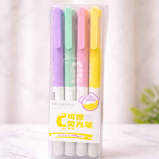 4pcs Pastel Erasable Highlighter Set