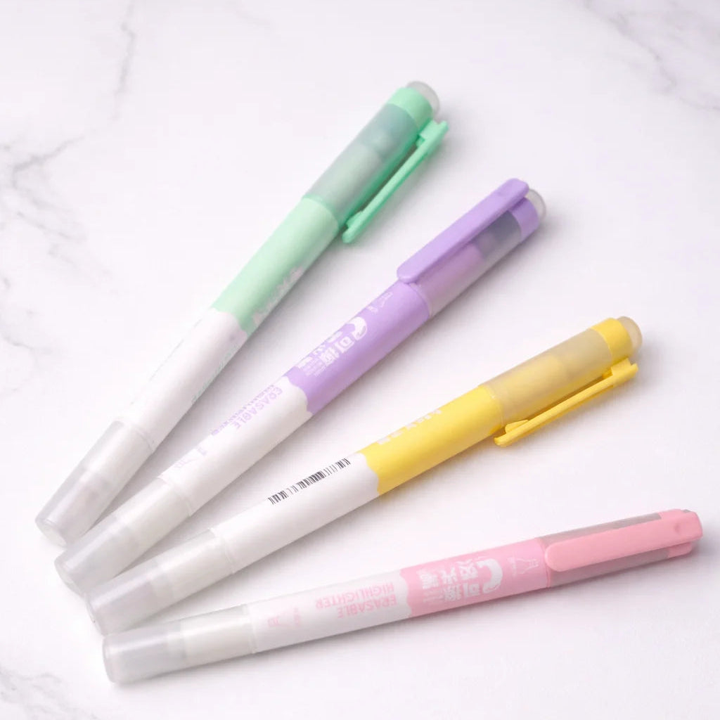 4pcs Pastel Erasable Highlighter Set