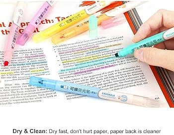 4pcs Pastel Erasable Highlighter Set