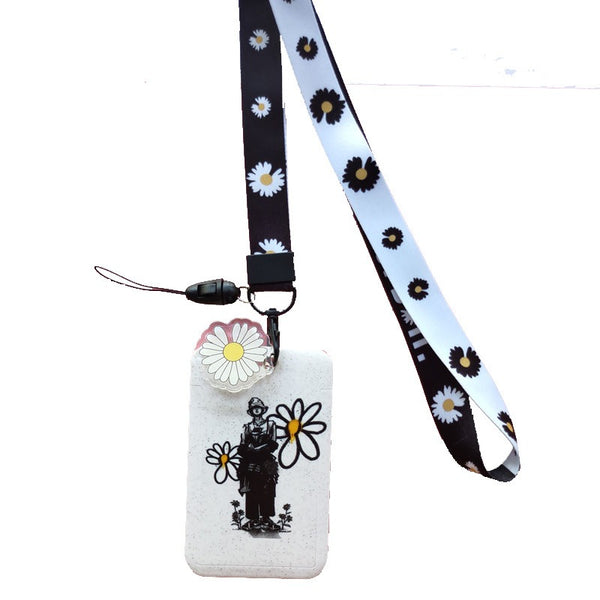 Multipurpose Student ID Card Holder Neck Strap Lanyard - Daisy Series