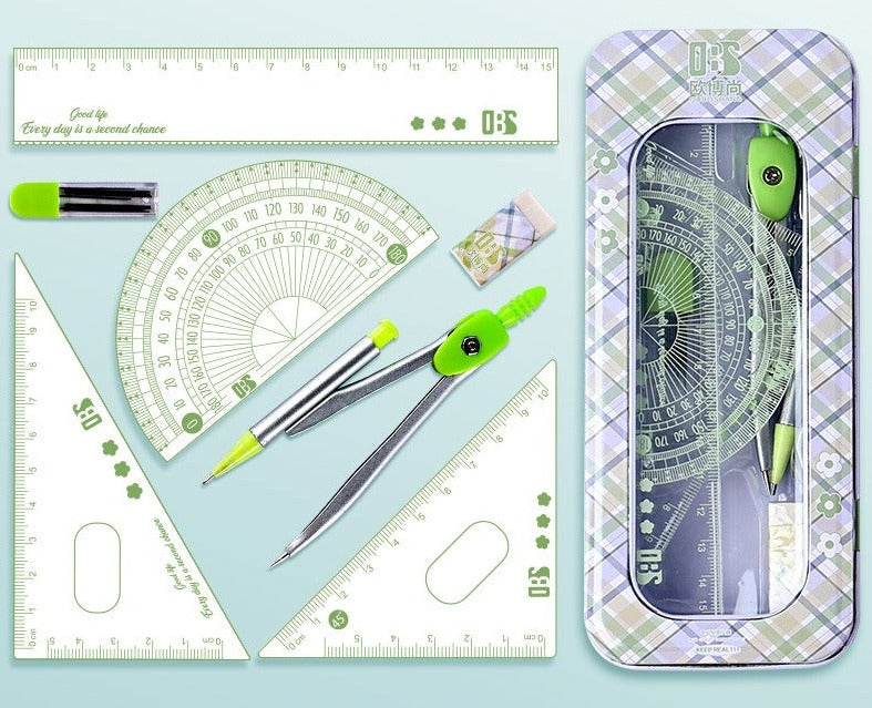 Basic Geometry School Stationery Set