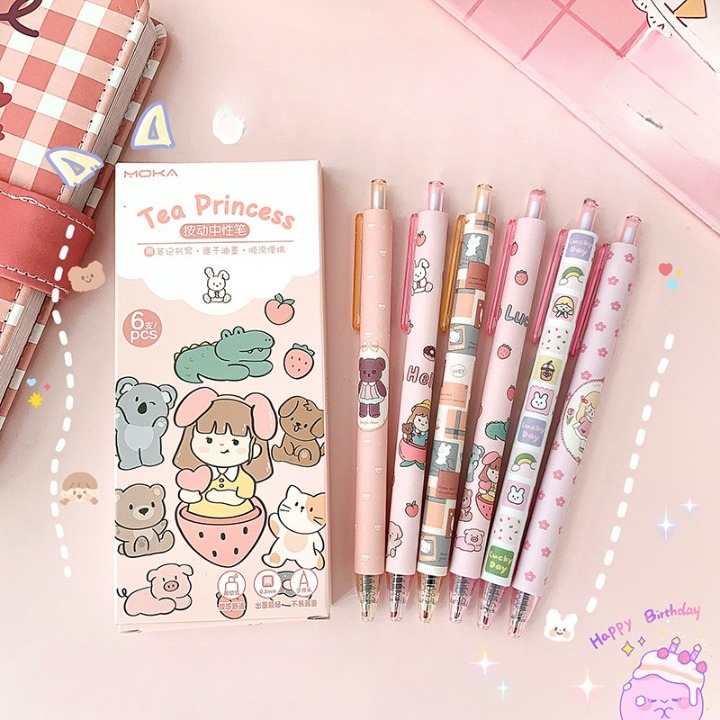 Tea Princess Gel Pens - Set of 6