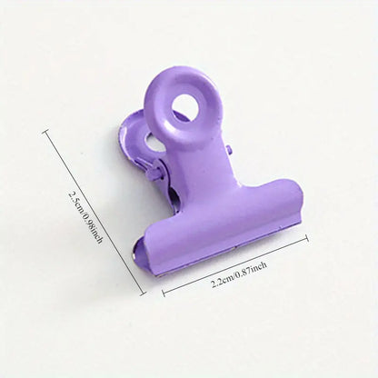 6 Pcs Candy Colored Metal Ppaer Clips