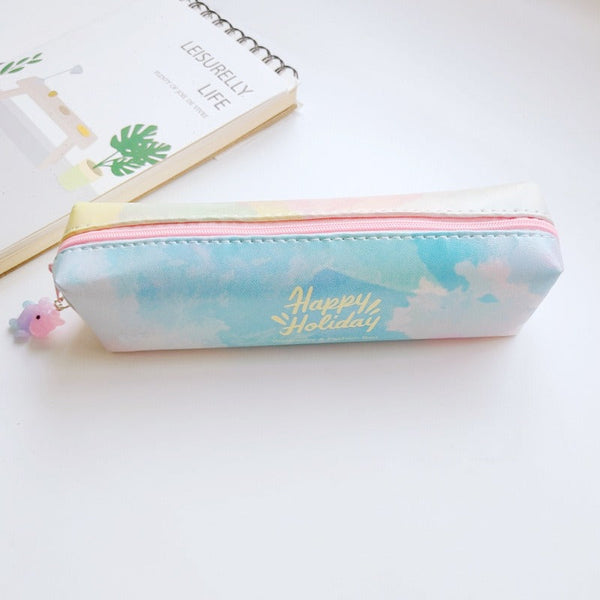 Cartoon Unicorn Magic Color Zipper Pencil Case