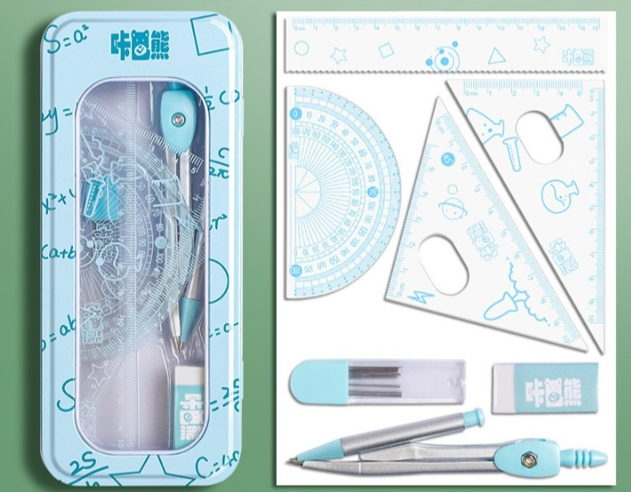 Basic Geometry School Stationery Set