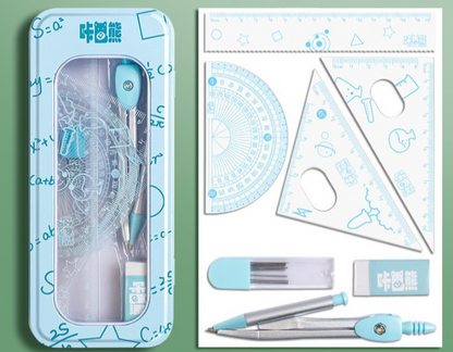 Basic Geometry School Stationery Set