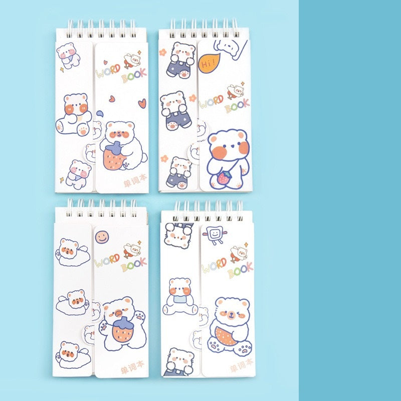 Cute Portable Spiral Notepad - Bear Series