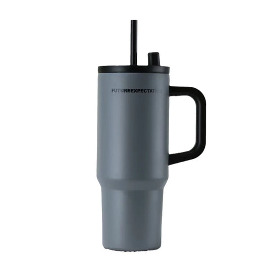 710ml Stainless Steel Insulated Travel Tumbler with Handle Straw Lid