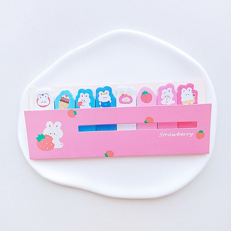 Cute Row by Row Cartoon Sticky Note and Tabs