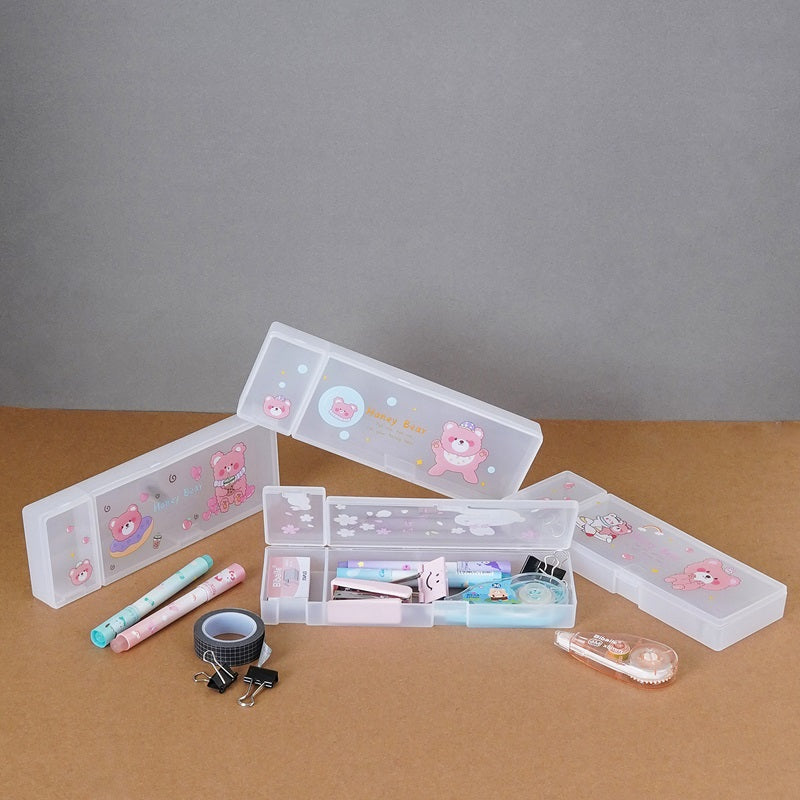 PVC Translucent Pencil Box - Bear