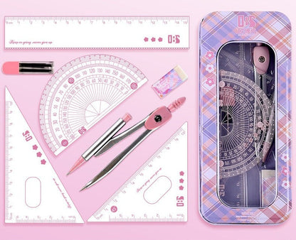 Basic Geometry School Stationery Set