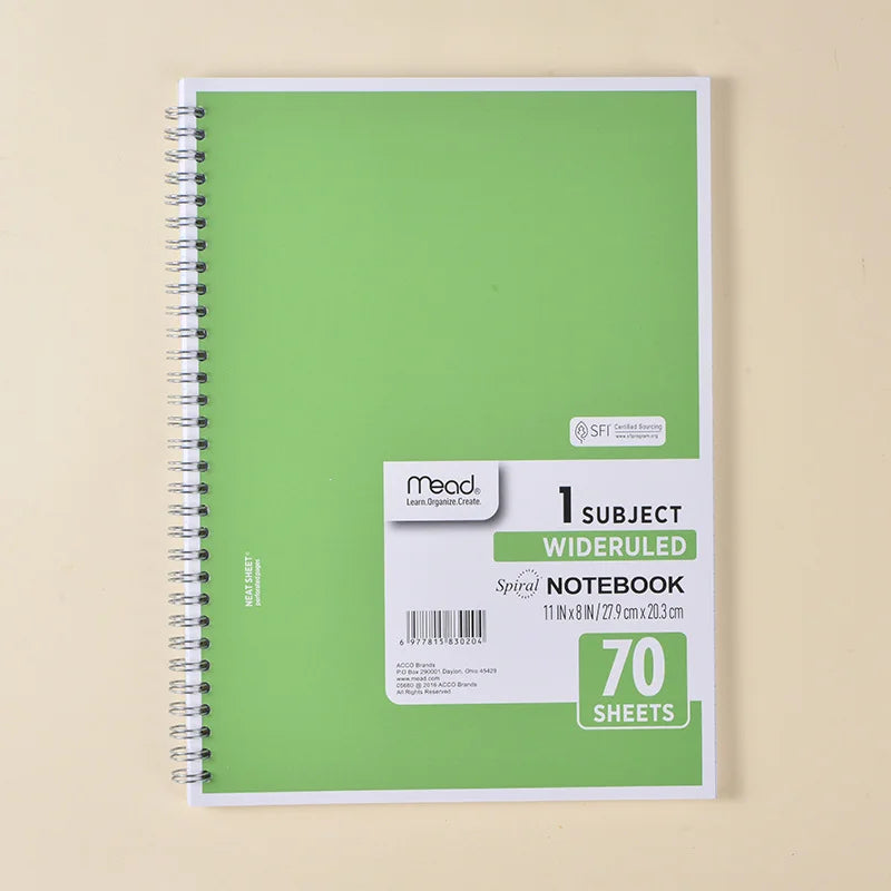 Mead A4 Wideruled Spiral Notebook