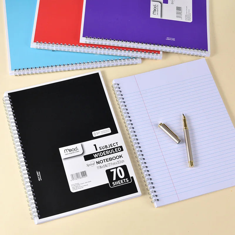 Mead A4 Wideruled Spiral Notebook