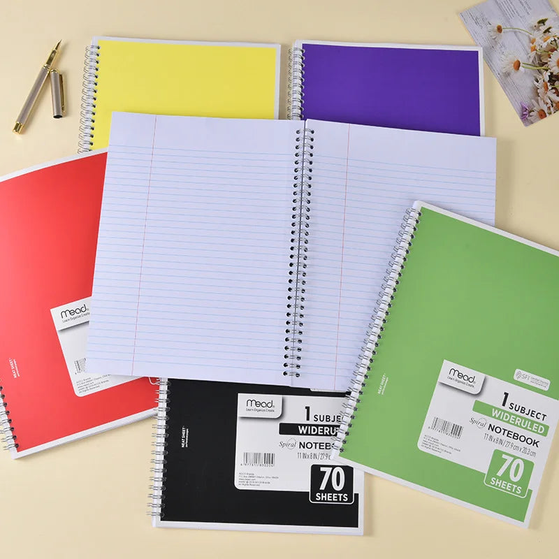 Mead A4 Wideruled Spiral Notebook