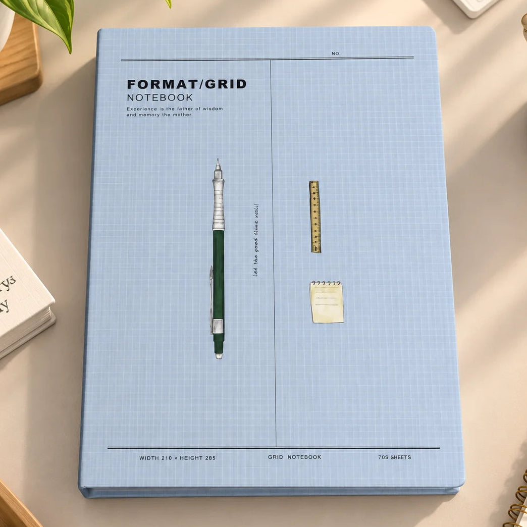 B5 Grid Format Hardcover Binder