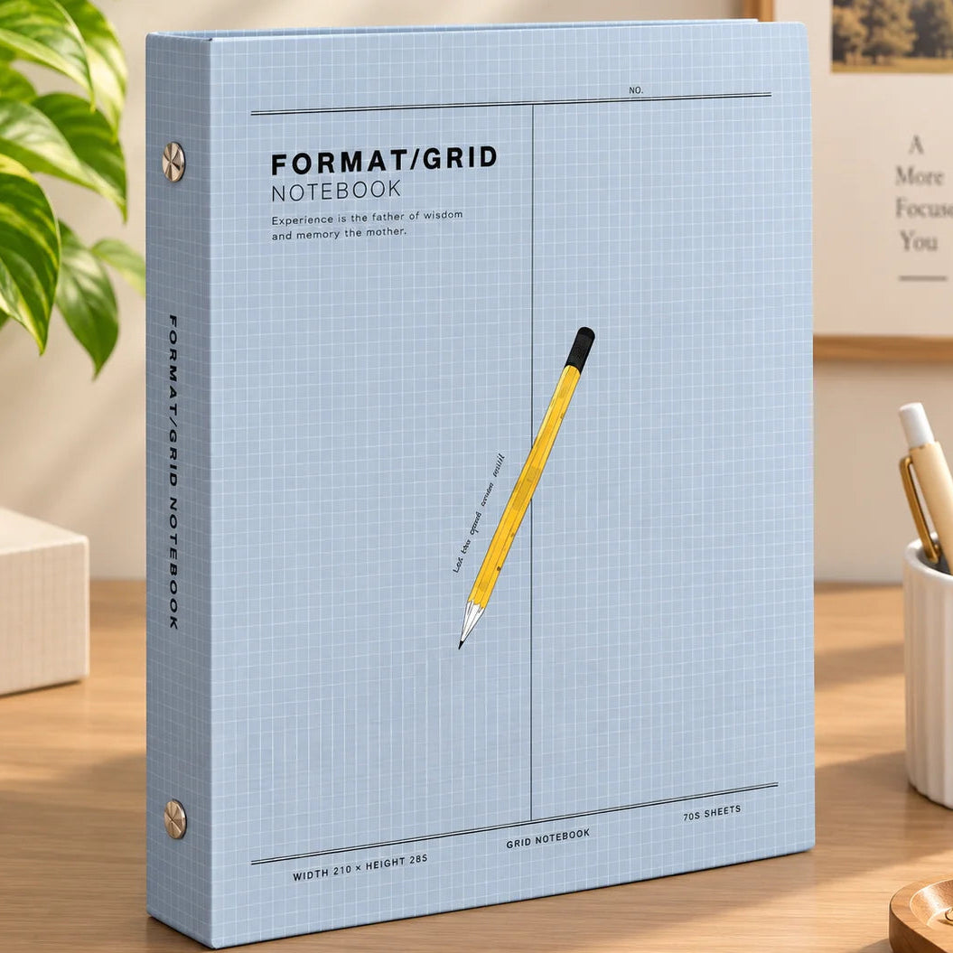 B5 Grid Format Hardcover Binder