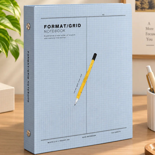 B5 Grid Format Hardcover Binder