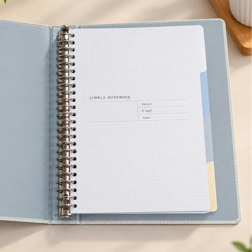 B5 Grid Format Hardcover Binder
