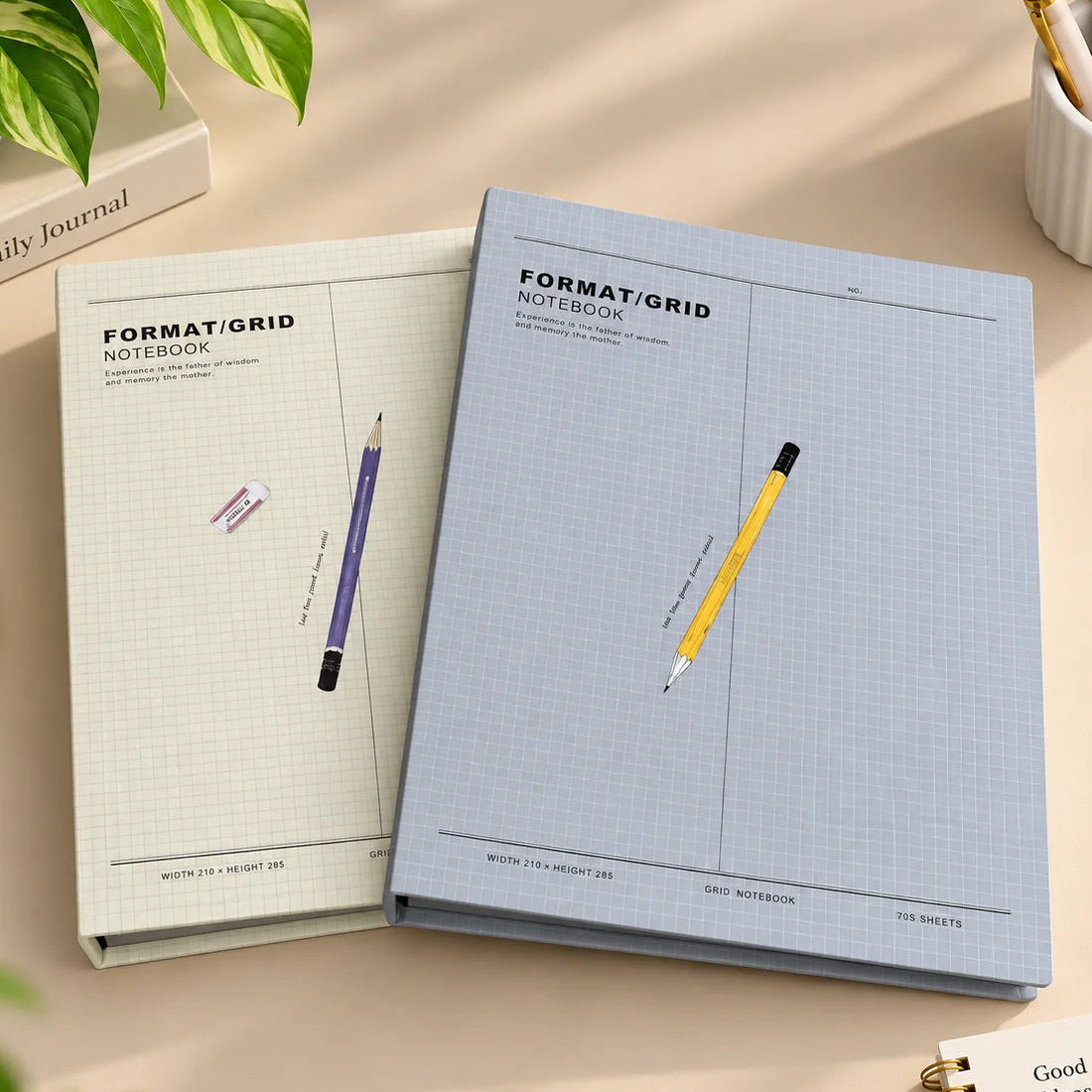 B5 Grid Format Hardcover Binder